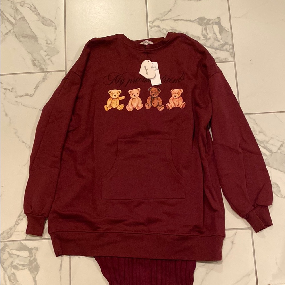 Ank Rouge Teddy Bear Sweatshirt Dress